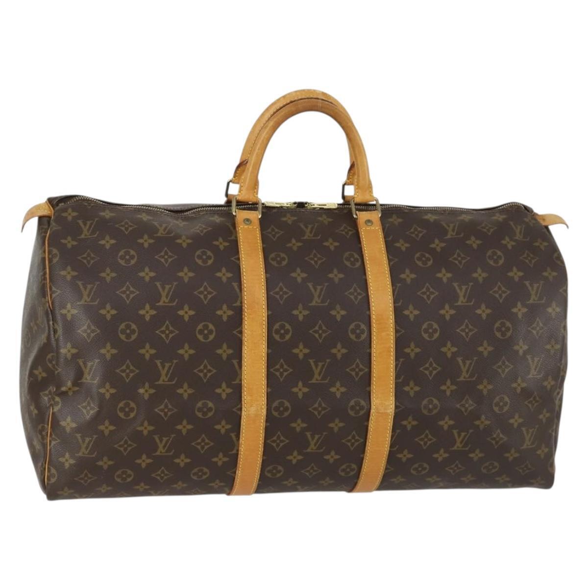 Louis Vuitton Monogram Keepall 55 Boston Bag M41424 Lv Auth Ep12315